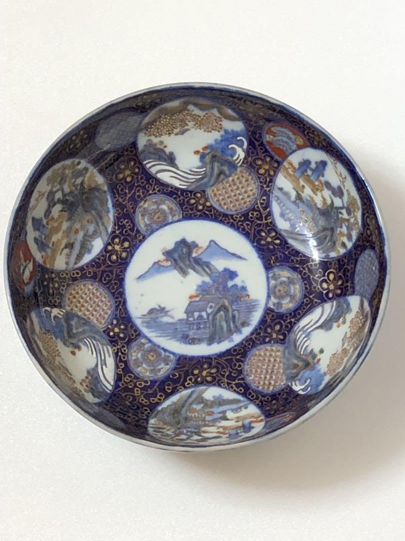 明治大正 有田焼青木兄弟商会 瑠璃釉 染錦金彩窓絵山水 鉢 Amazon.co.jp: 明治大正 有田焼青木兄弟商会 瑠璃釉 染錦金彩窓